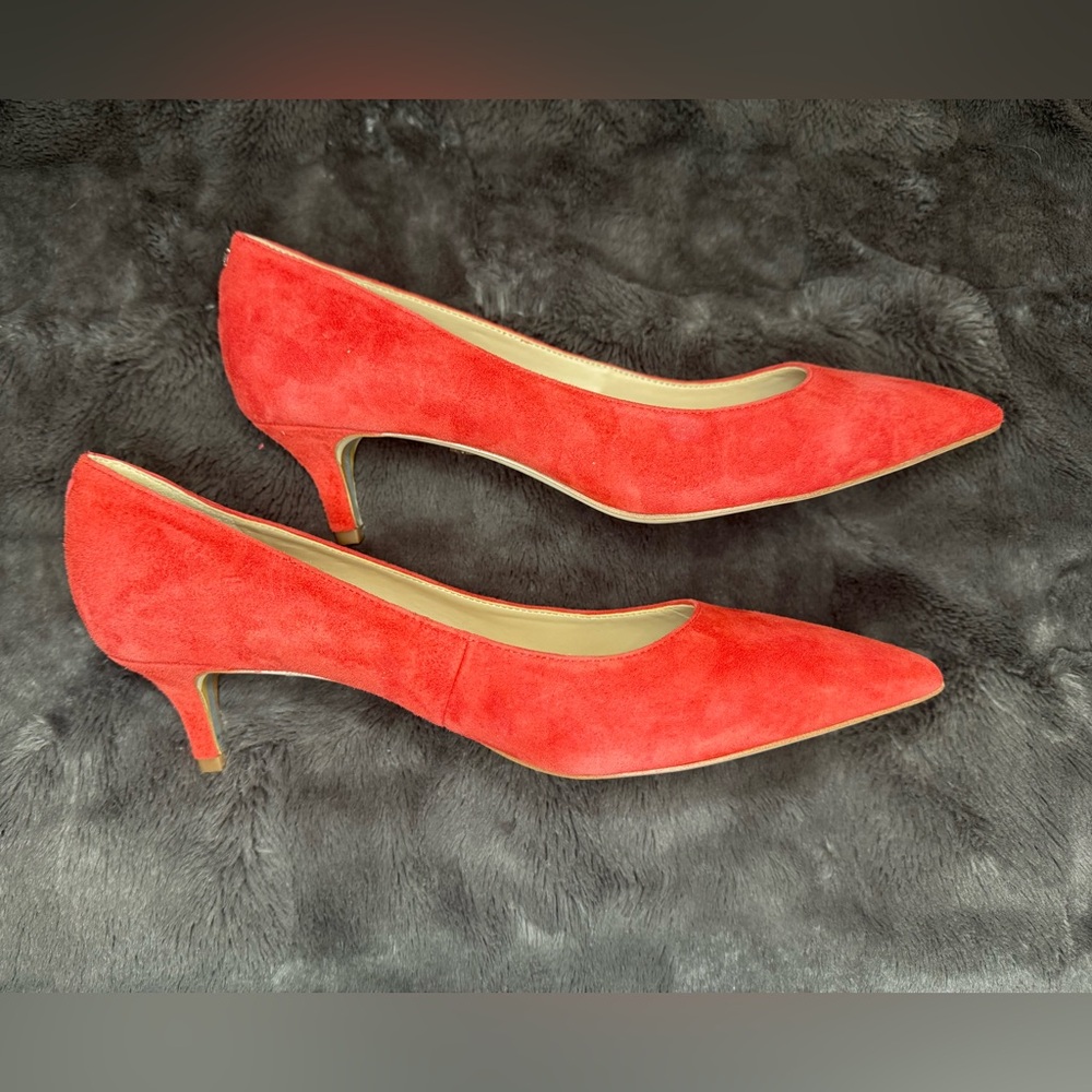 Sam Edelman red suede leather pumps size 8 1/2